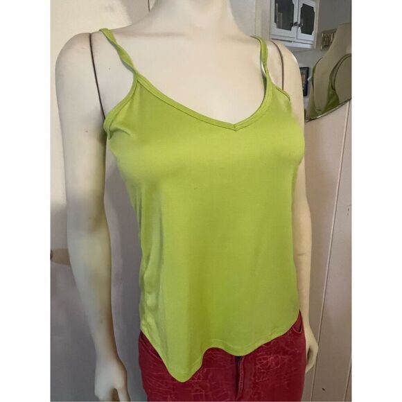 Fig and Flower Anthropologie Lime Green Embroidered Blouse W/ Matching Cami Size - Picture 8 of 11